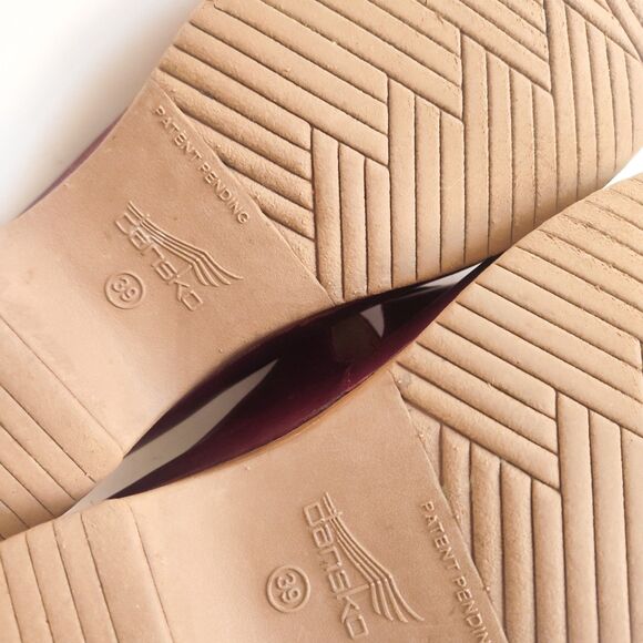 Dansko Mary Janes Clogs Slides Comfort Shoes Size 39 8.5 - 9 Leather Red Britney - Picture 11 of 12